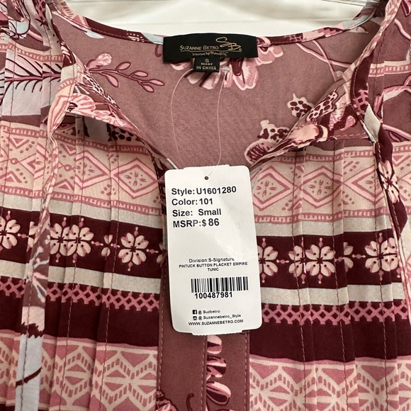 Small Suzanne Betro Blouse NWT pink - Picture 10 of 10
